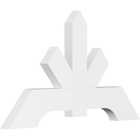 Ekena Millwork Vanguard Architectural Grade PVC Gable Bracket, 36"W x 21"H x 2"D x 4"F, 14/12 Pitch GBP036X21X0204VAN00